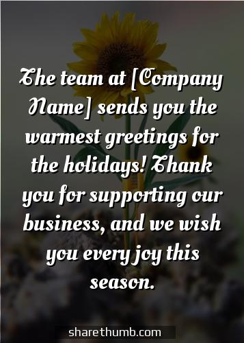 wishing happy holiday messages to clients